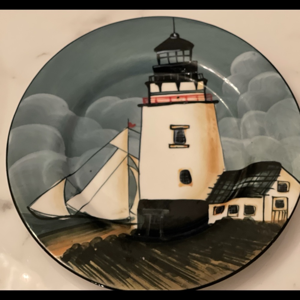 Sakura lighthouse 4 plate set David Cart… - Picture 2 of 6